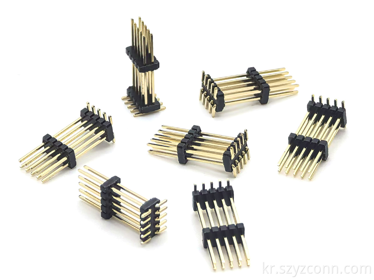 1.27mm 피치 핀 헤더 커넥터 이중 행 SMT 1.27mm Pitch Pin Header Connector Dual Row SMT